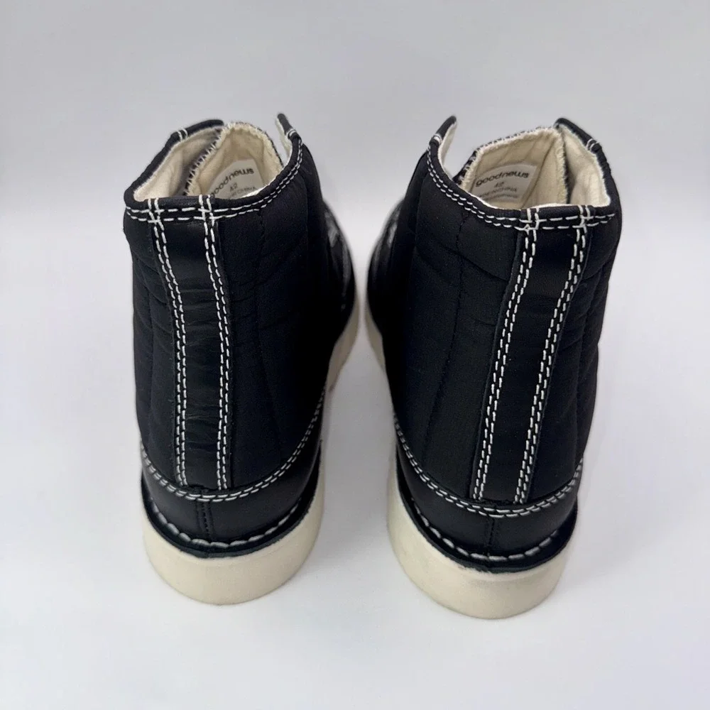 Good‎ News Roopa Quilted Boots Men's Size 9 Black White Puffer